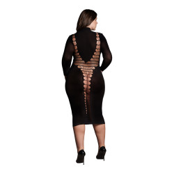 Shade by Le Désir Robe Longue à Col Roulé Grande taille Carme Noir
